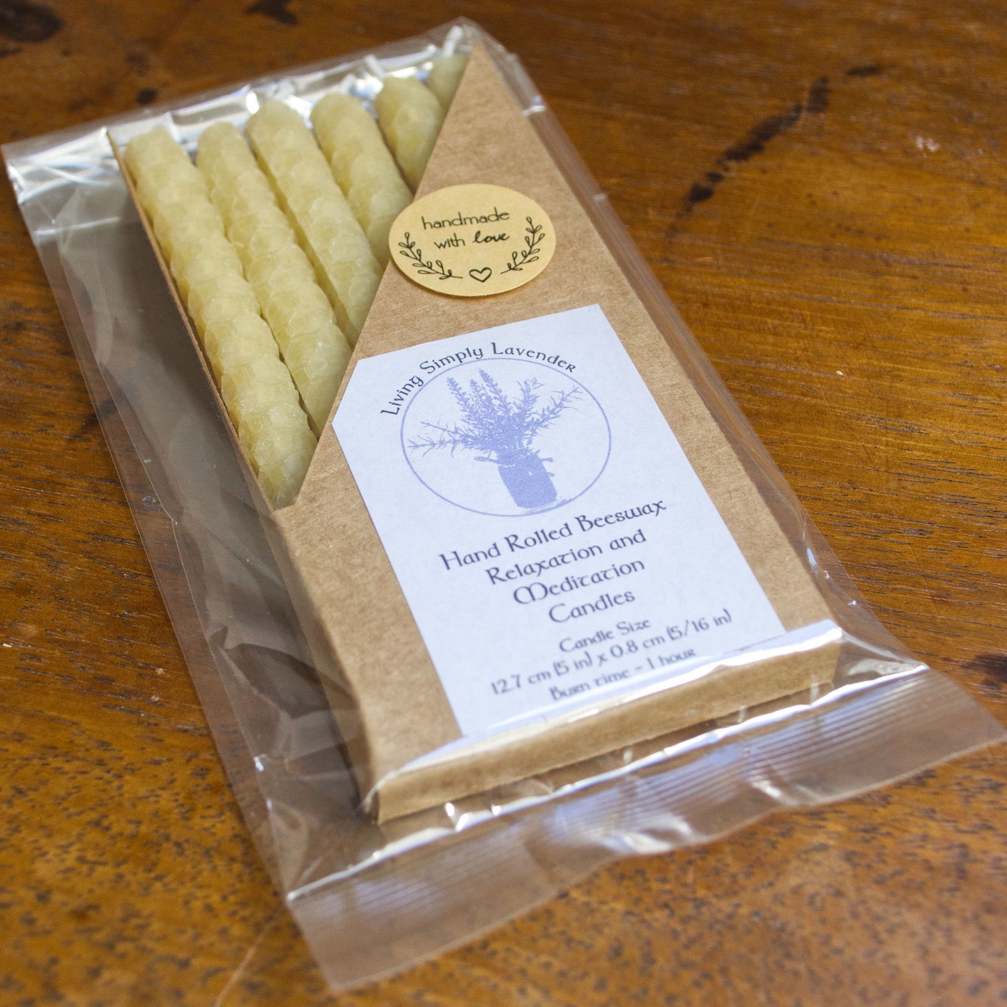 Hand Rolled Beeswax Meditation/Relaxation Candles
