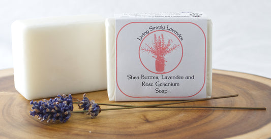 Shea Butter, Lavender and Rose Geranium Soap