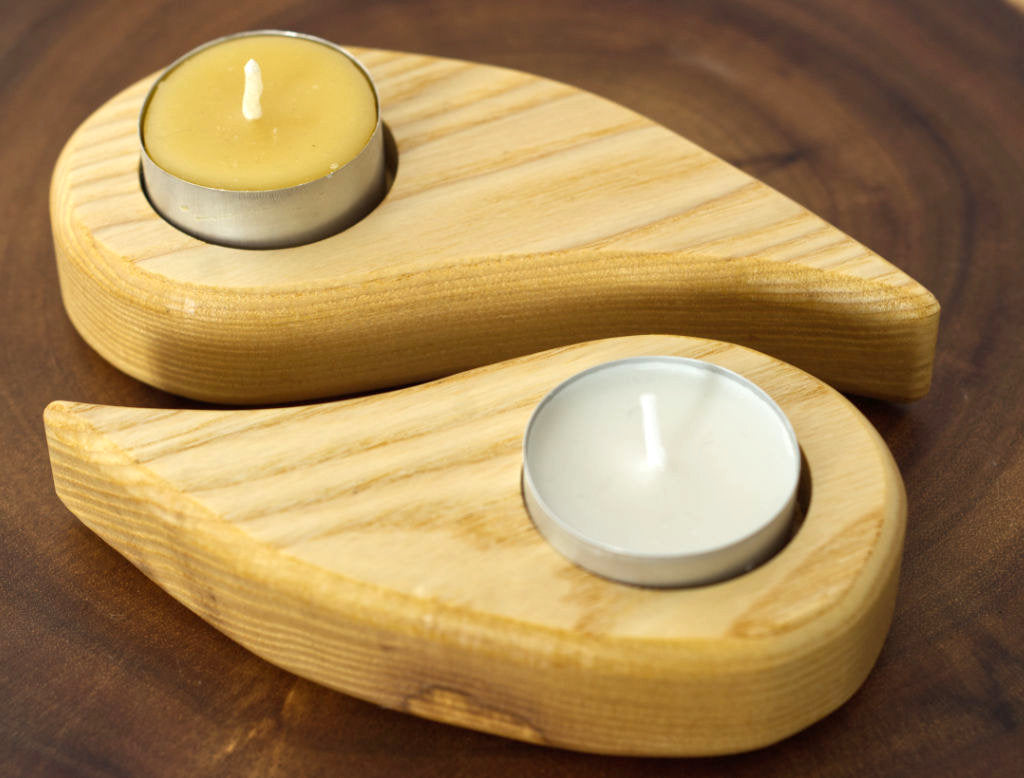 Ash 'Odd' shape Tealight Candle Holder