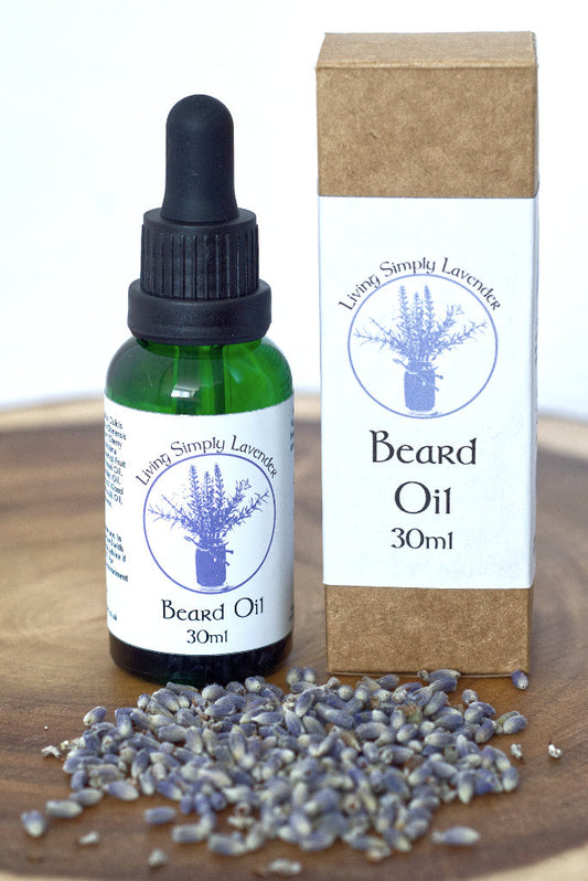 Nourishing beard oil. Made with Lavender, Jojoba, Sandalwood and Patchouli Essential Oils. All natural, vegan friendly, cruelty free.