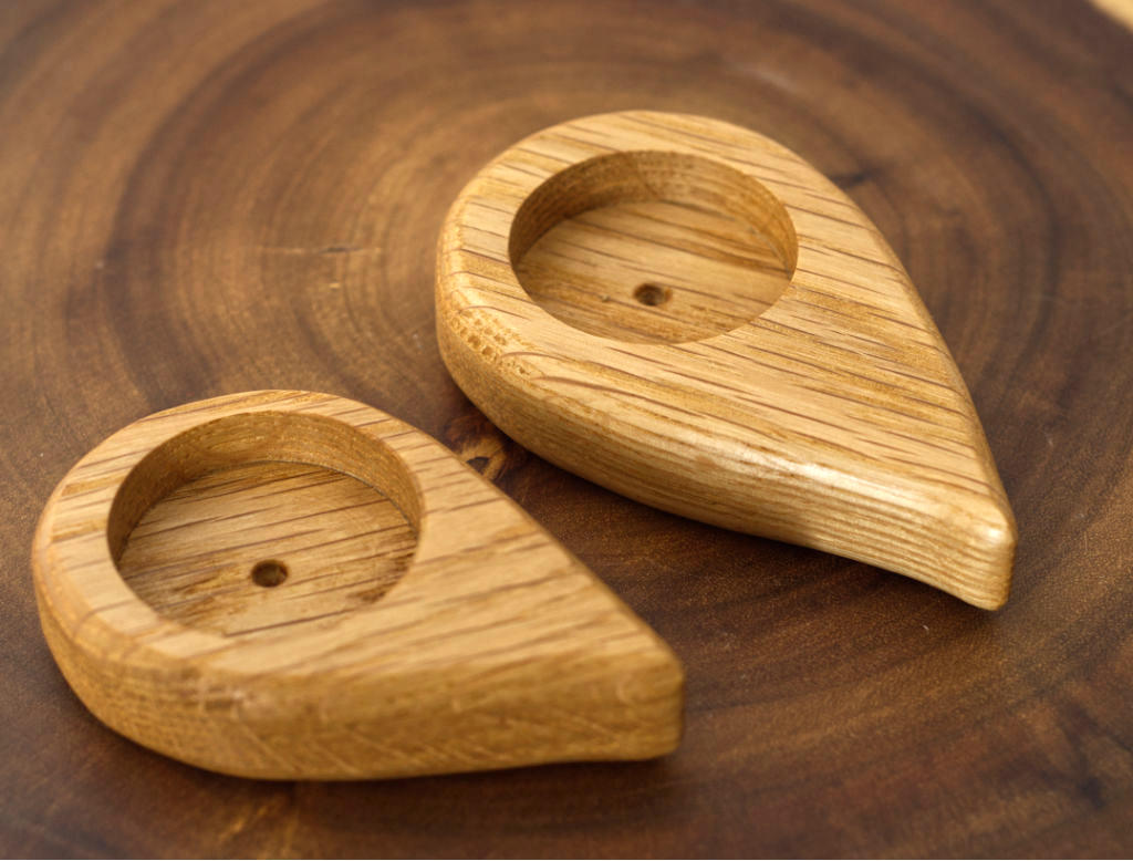 Oak 'Flame' Tealight Candle Holder