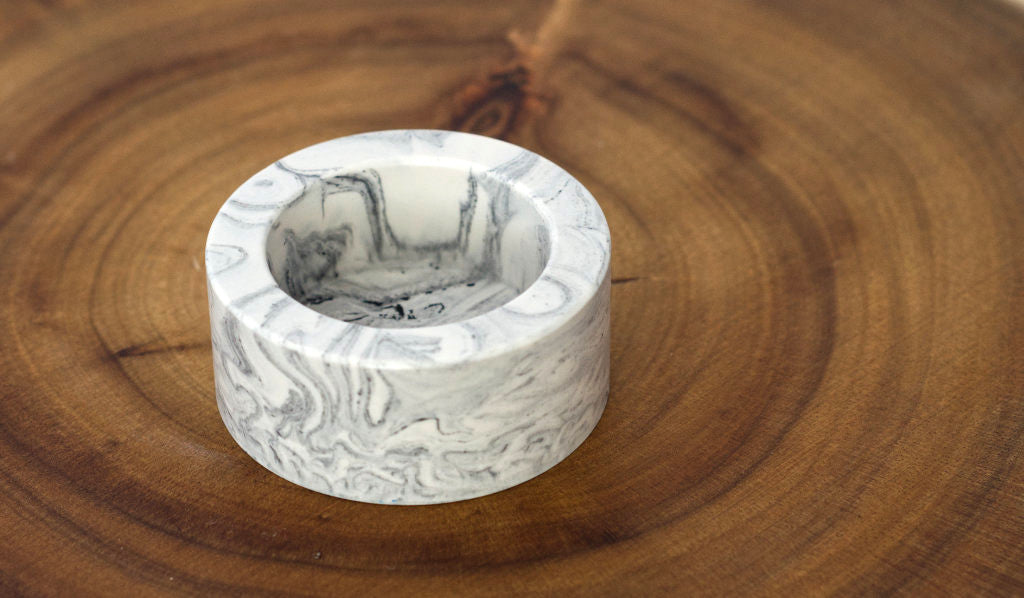 Jesmonite Single Tealight Candle Holders - Marble Effect