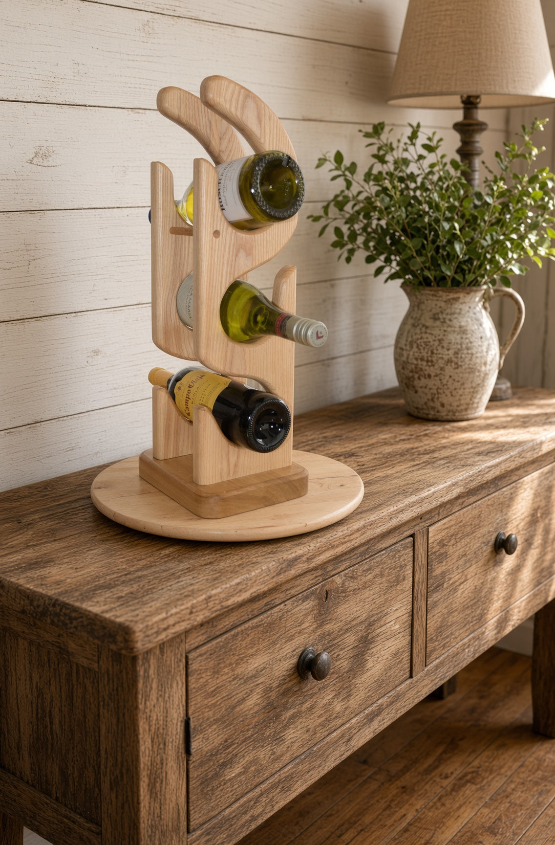 Handcrafted Wine Bottle Rack