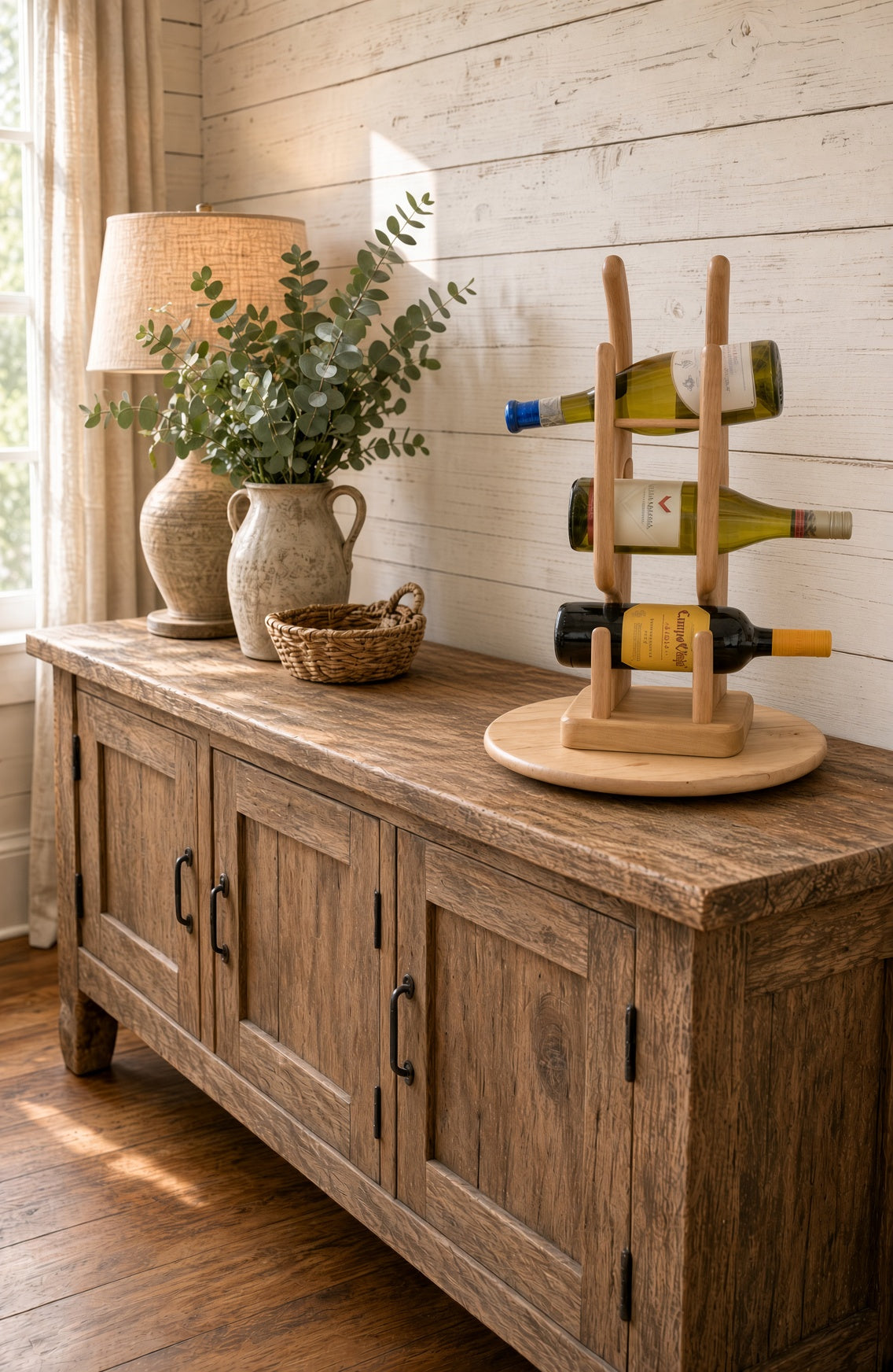 Handcrafted Wine Bottle Rack