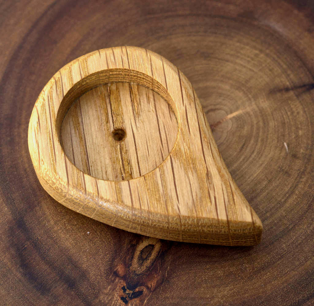 Oak Tear Drop Tealight Candle Holder