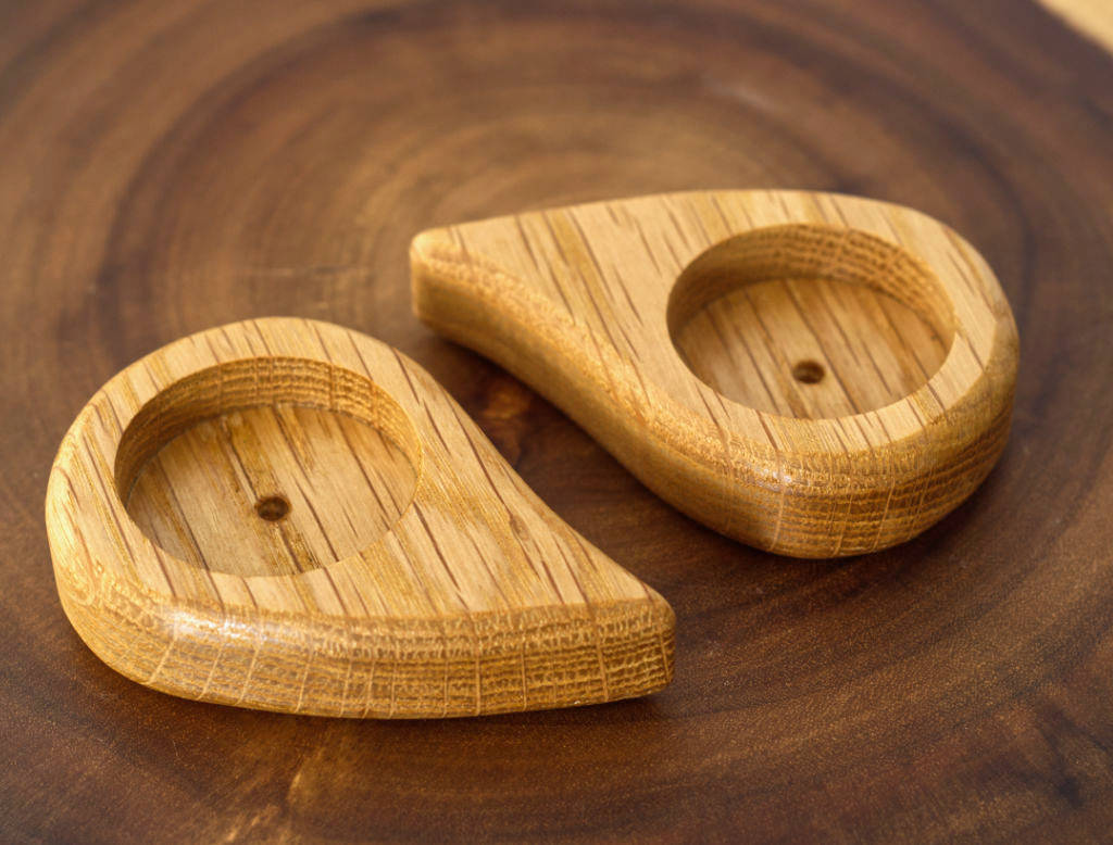 Oak Tear Drop Tealight Candle Holder