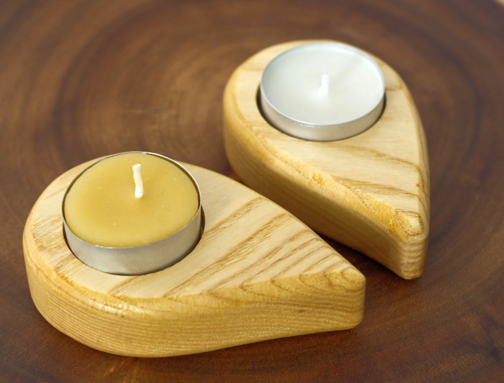 Ash 'Flame' Tealight Candle Holder